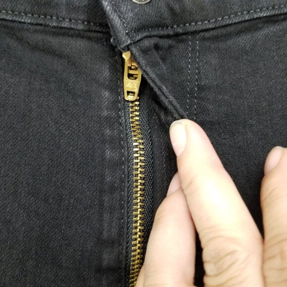 Levis Jeans Womens 32 Black 505 Straight Leg Stretch Denim - Picture 3 of 14